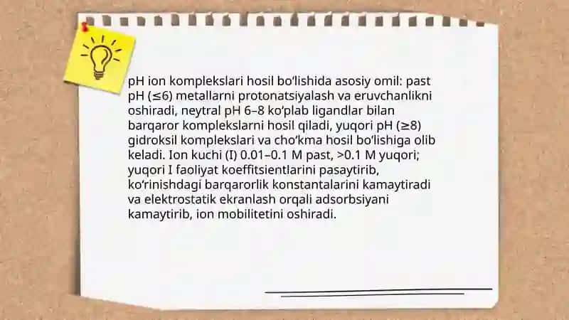 Tuproq suvning ifloslanishidagi ionli bog’lanishlar birikmasi g’oyasini ishlab chiqish 4