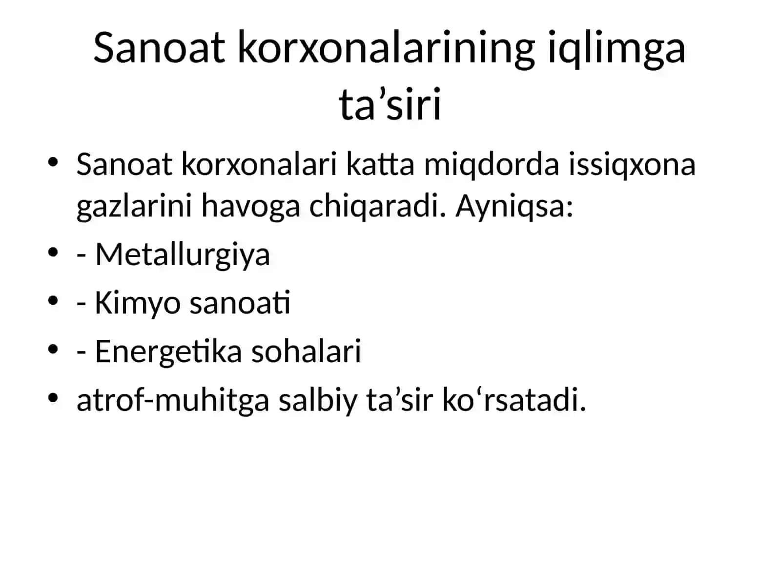 Iqlim o‘zgarishi va sanoat korxonalarining unga ta’siri 4