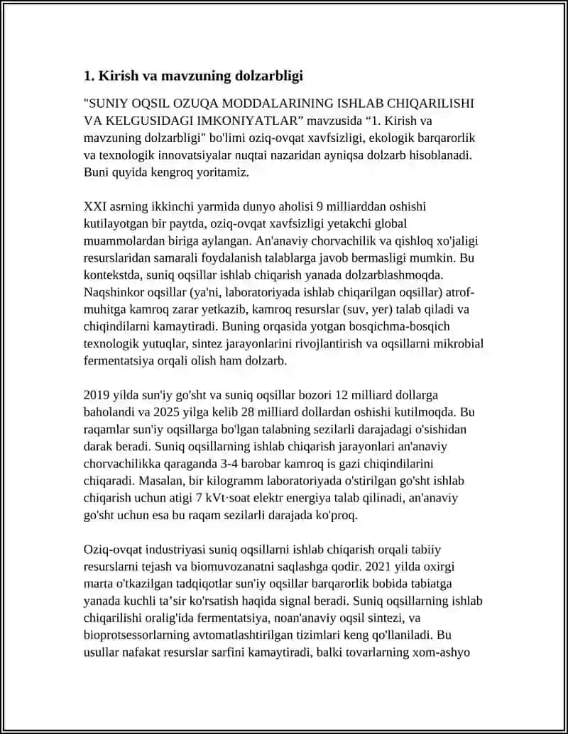 SUNIY OQSIL OZUQA MODDALARINING ISHLAB CHIQARILISHI VA KELGUSIDAGI IMKONIYATLAR 4
