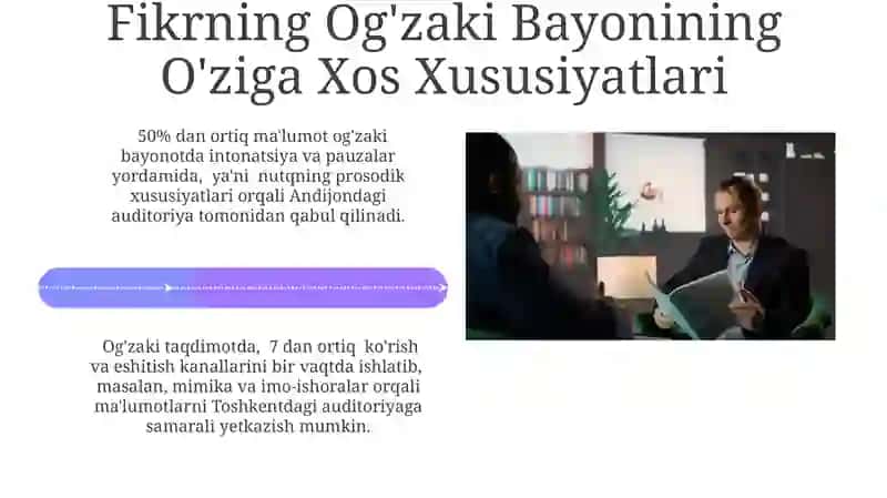 Og'zaki Taqdimotning Til va Uslub Xususiyatlari 4