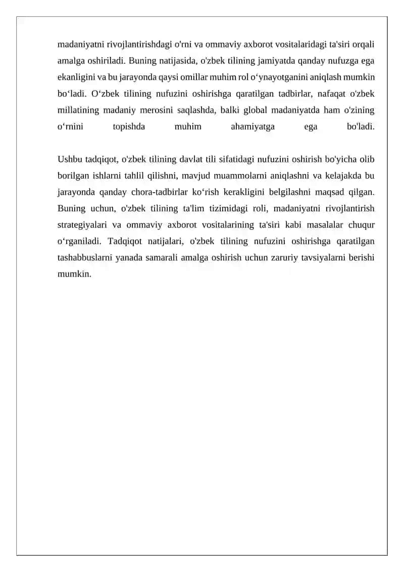 O'zbek Tilini Davlat Tili Sifatidagi Nufuzini Oshirish Bo'yicha Ishlar 4