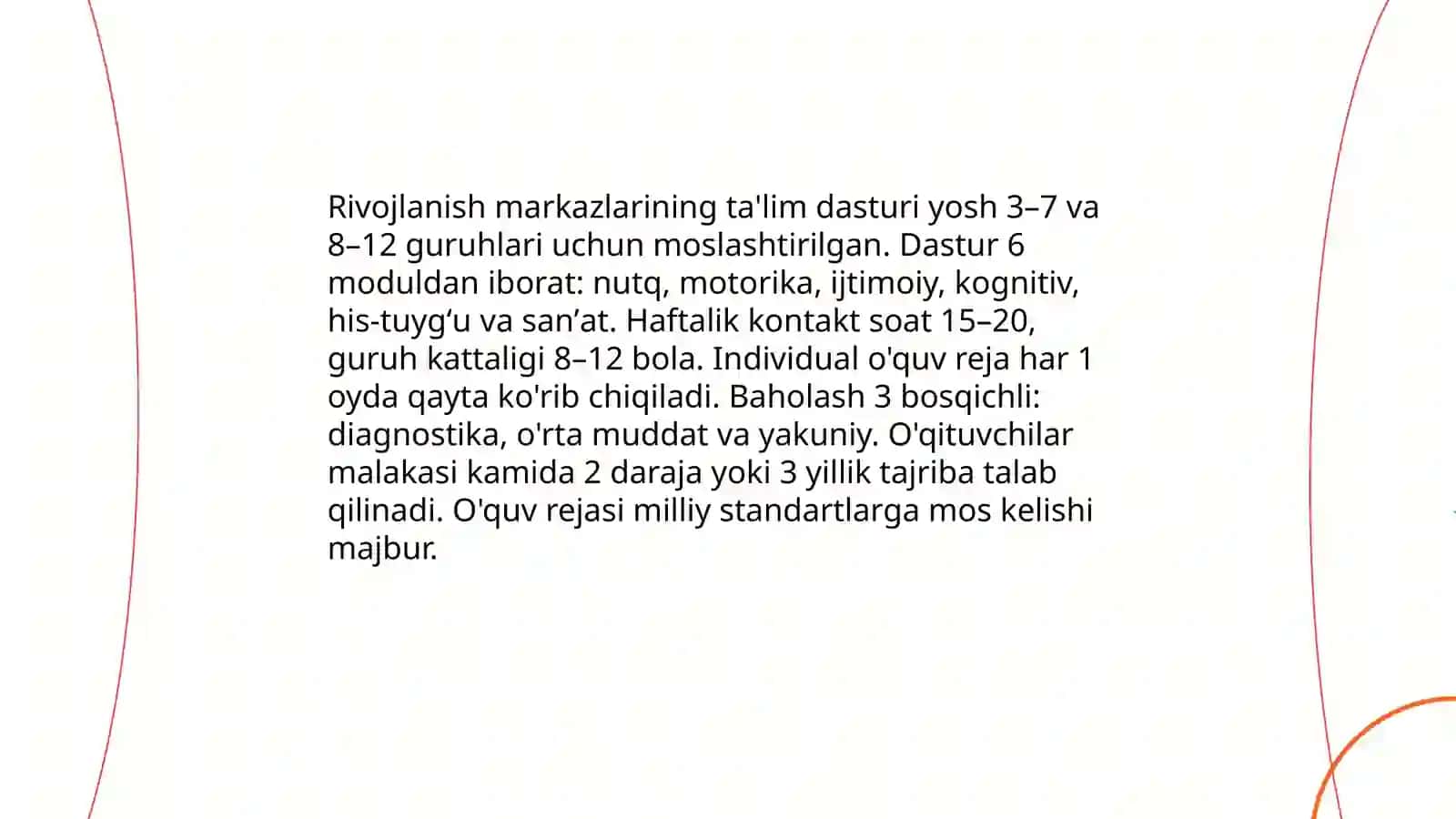 Rivojlanish markazlarining vazifalari va maqsadlari 4