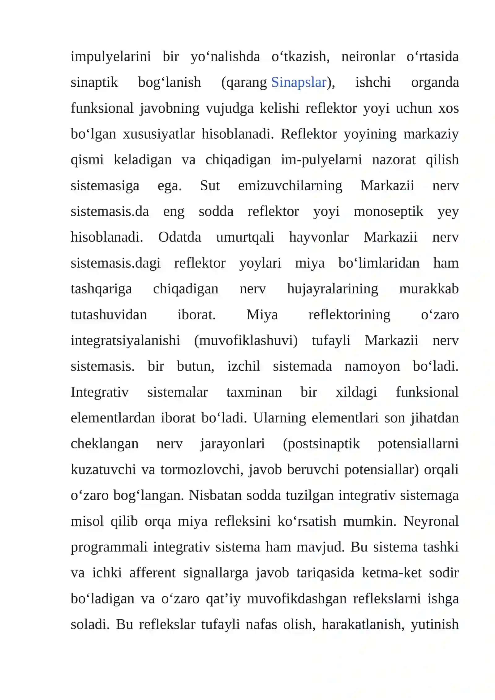 Umurtqalilar markaziy asab tizimining tuzilishi va vazifasi 4