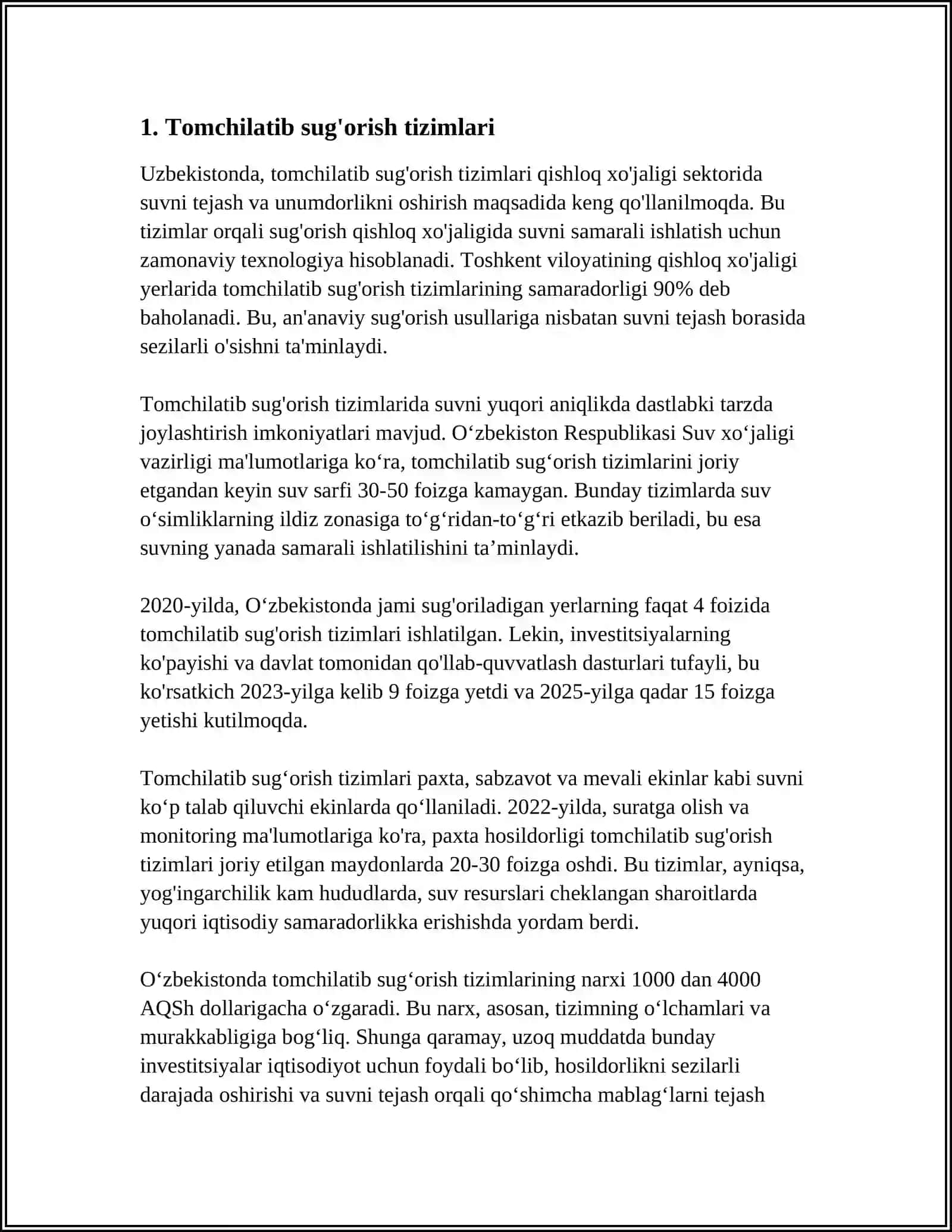 EKINLARNI SUĜORISHNING SUV TEJAMKOR ISTIQBOLLI USULLARI VA ULARNING AFZALLIKLARI 4