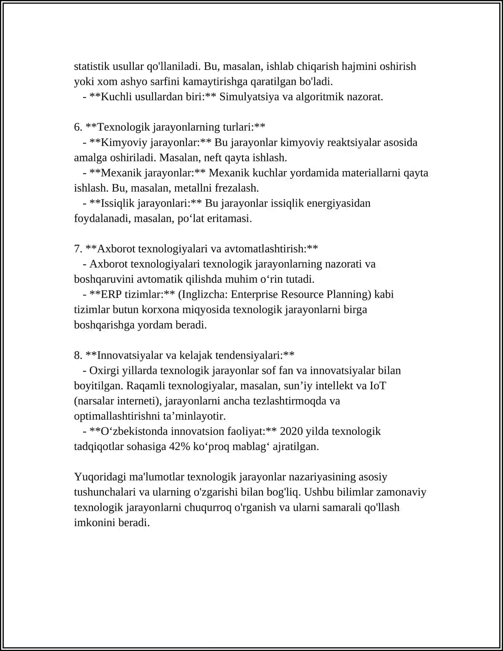 XUJAYRA MUHANDISLIGIDAGI TEXNOLOGIK JARAYONLAR 4