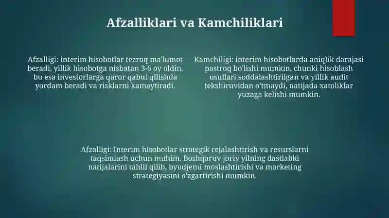 Xalqıaralıq esap kitaplarning asalıstırmalı xarakteristika 4