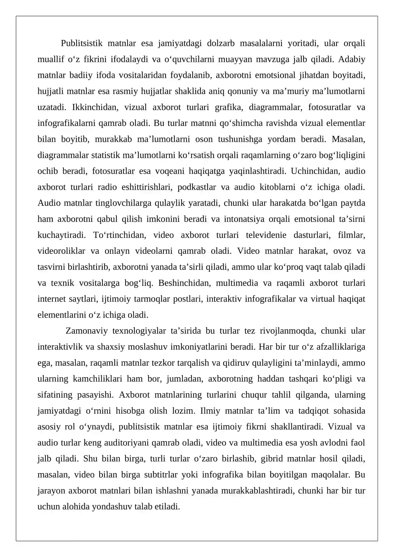 Axborot matnlar bilan ishlash va media madaniyat 4
