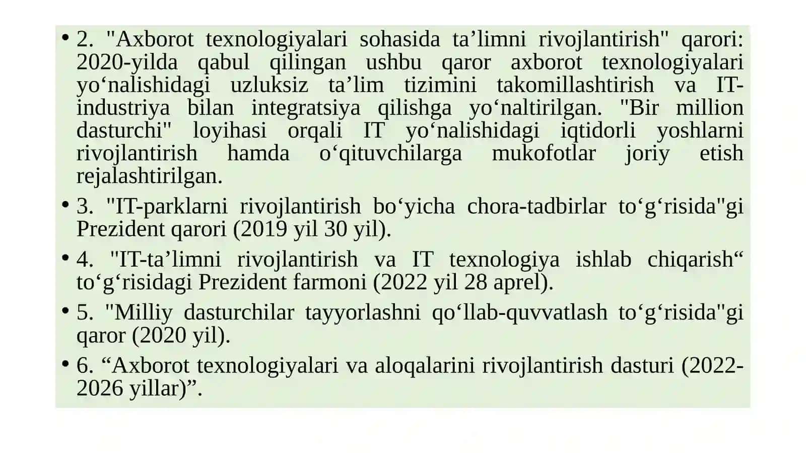 FAN: ALGORITMLAR va berilganlar strukturasi 4