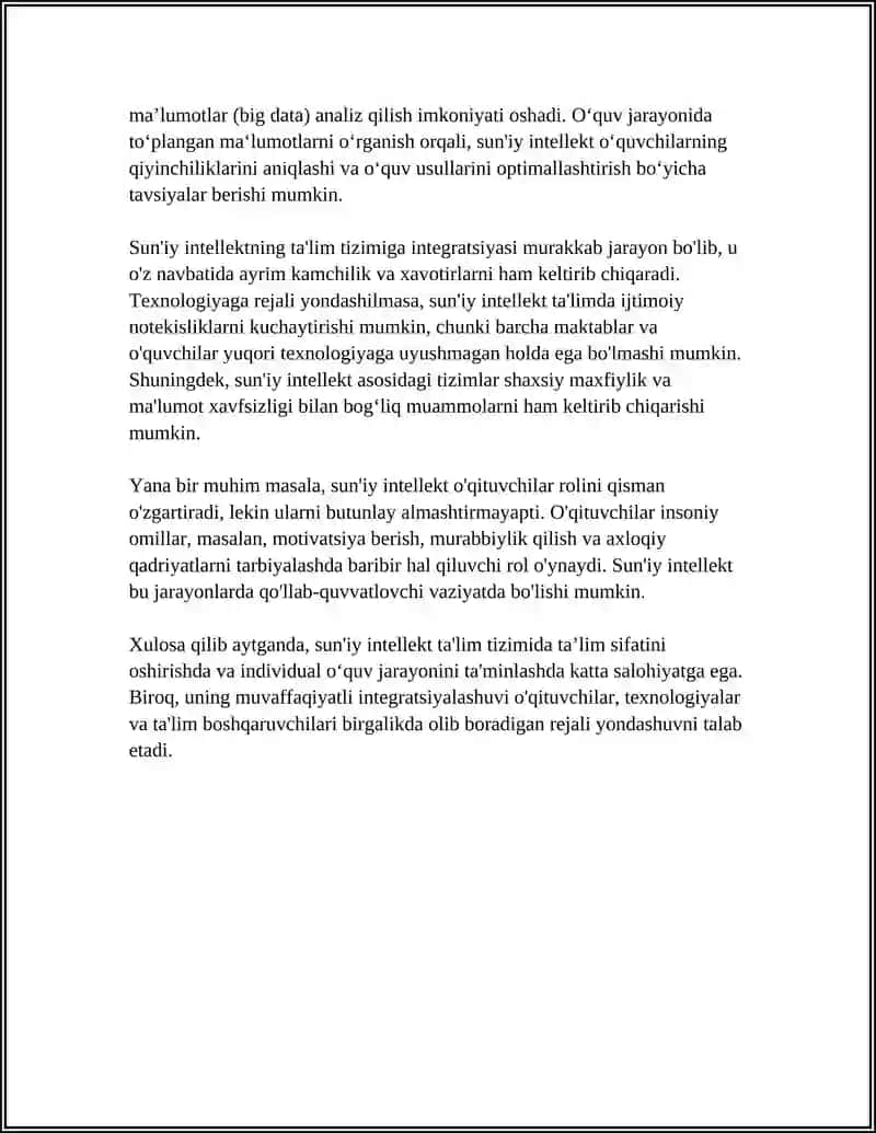 SUN’IY INTELEKTDAN TA’LIM TIZIMIDA FOYDALANISH 4