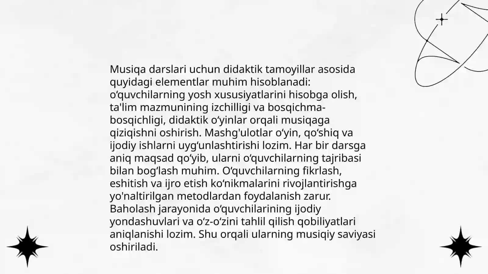 Musiqa o'qitish metodikasi va maktab repertuarlari maqsad va vazifalari 4