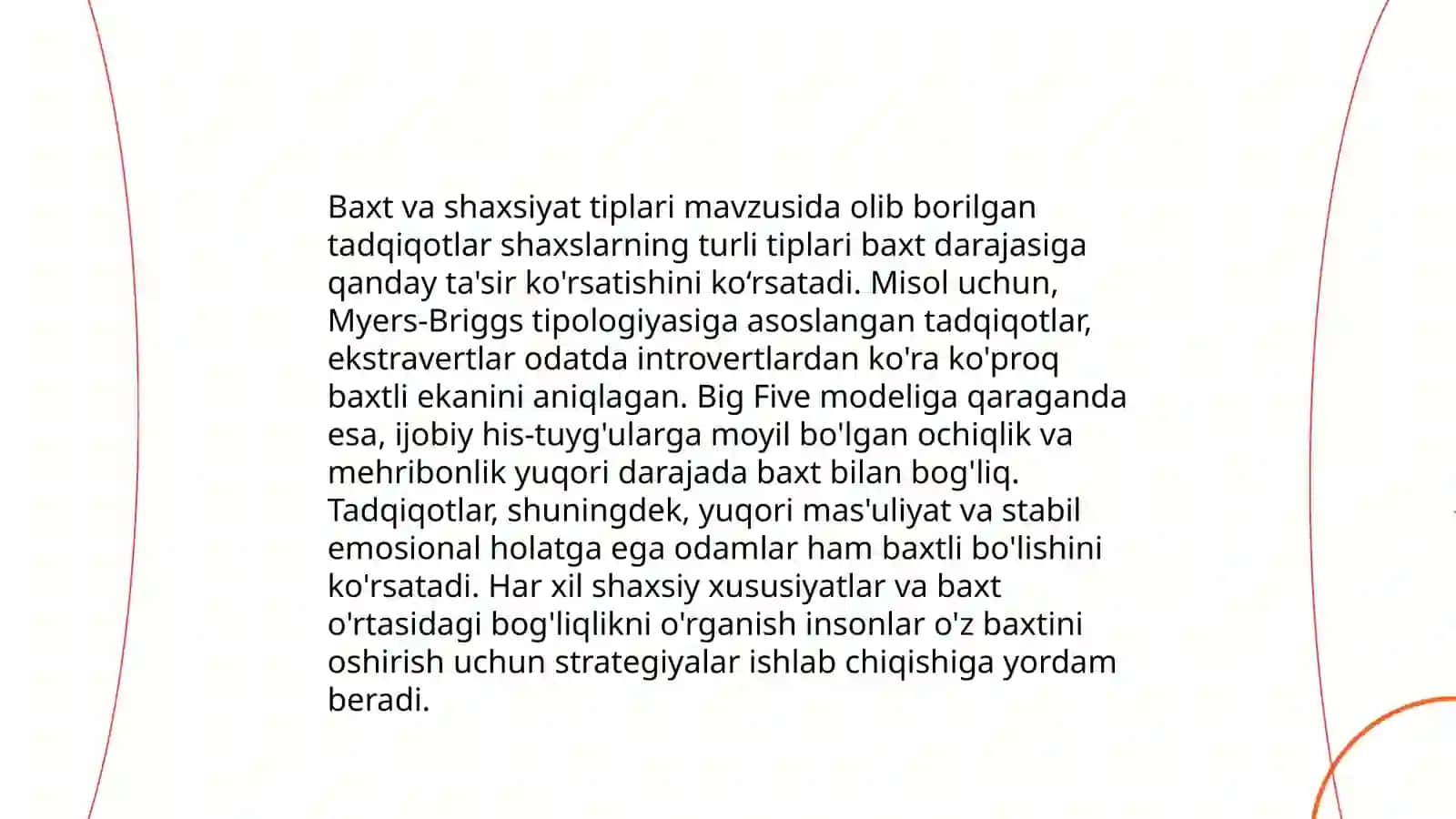 Baxt tushunchasining psixologik ko'rinishlari 4