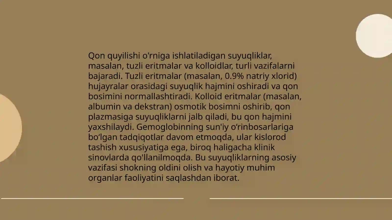 Qon va qon órnini bosuvchi suyuqliklar 4