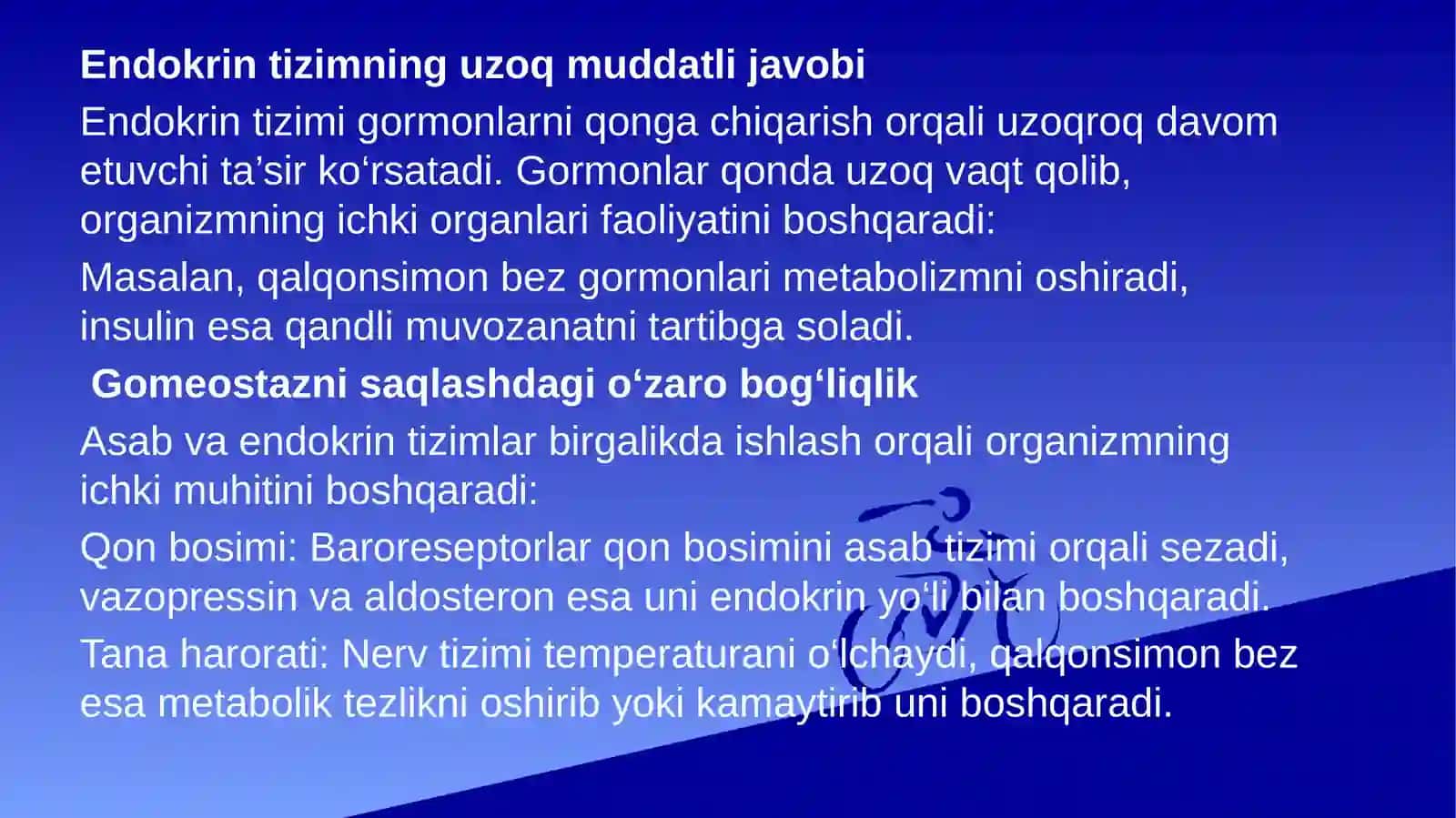 Markaziy asab tizimining boshqa tizimlar bilan o‘zaro aloqasi 4