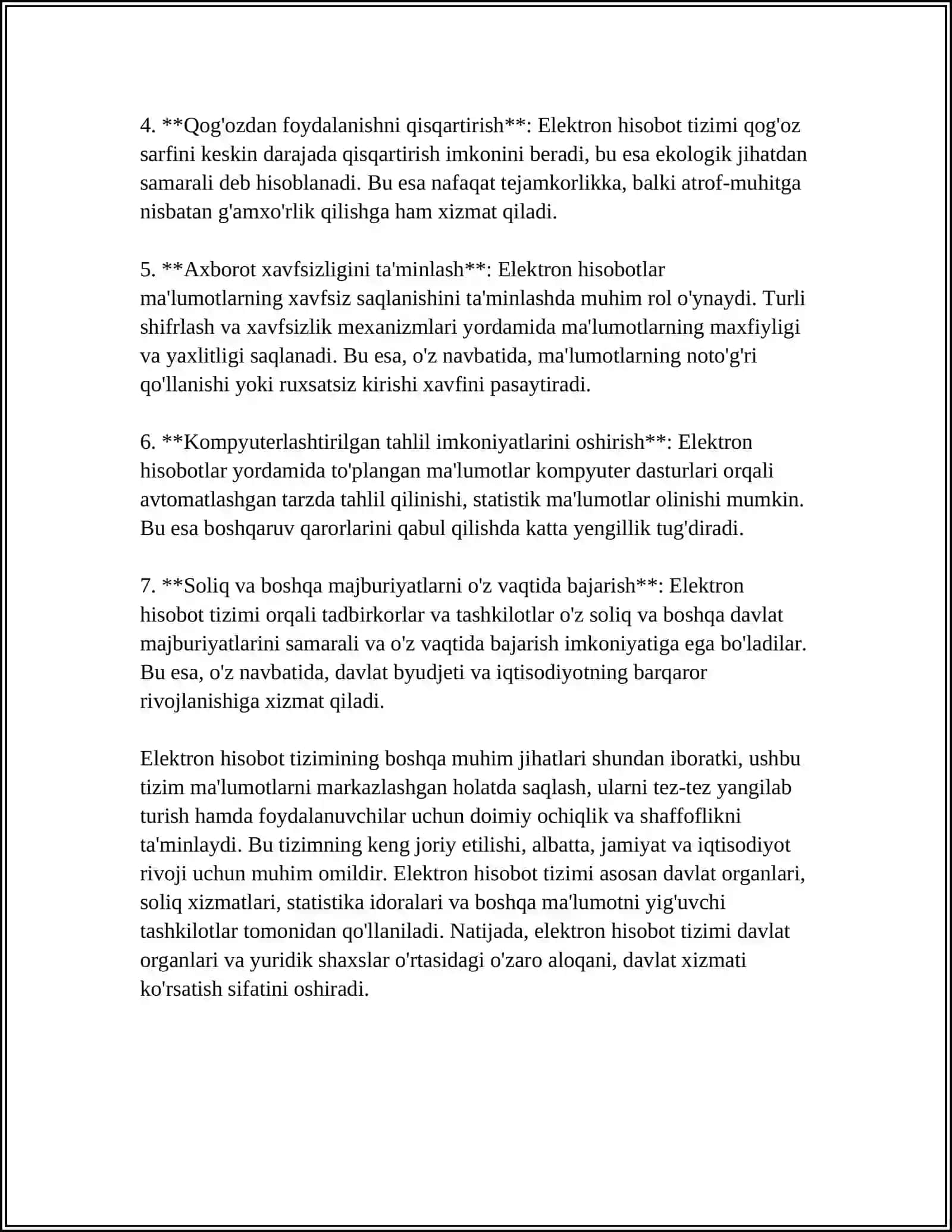 ELEKTRON HISOBOT VA UNI JO'NATISH TARTIBI 4