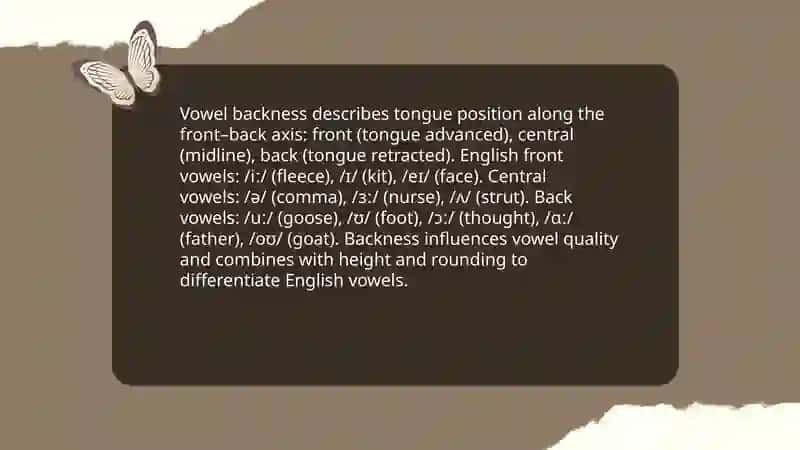 Clasdification of vowel 4