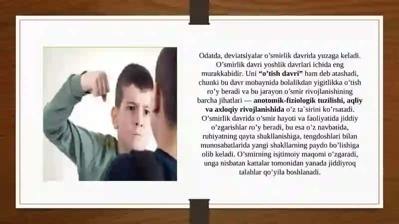 Deviand xulq-atvor ijtimoiy pedagogik muammo sifatida (TAQDIMOT) 4