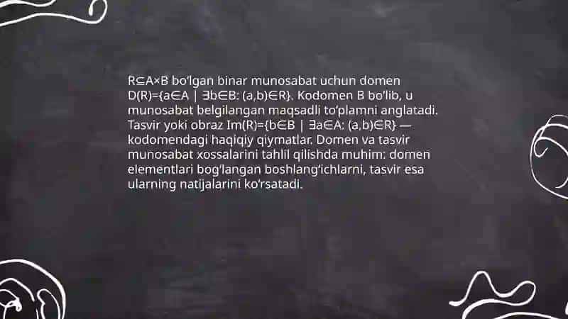 Binar munosabatlar va ularning xossalari 4