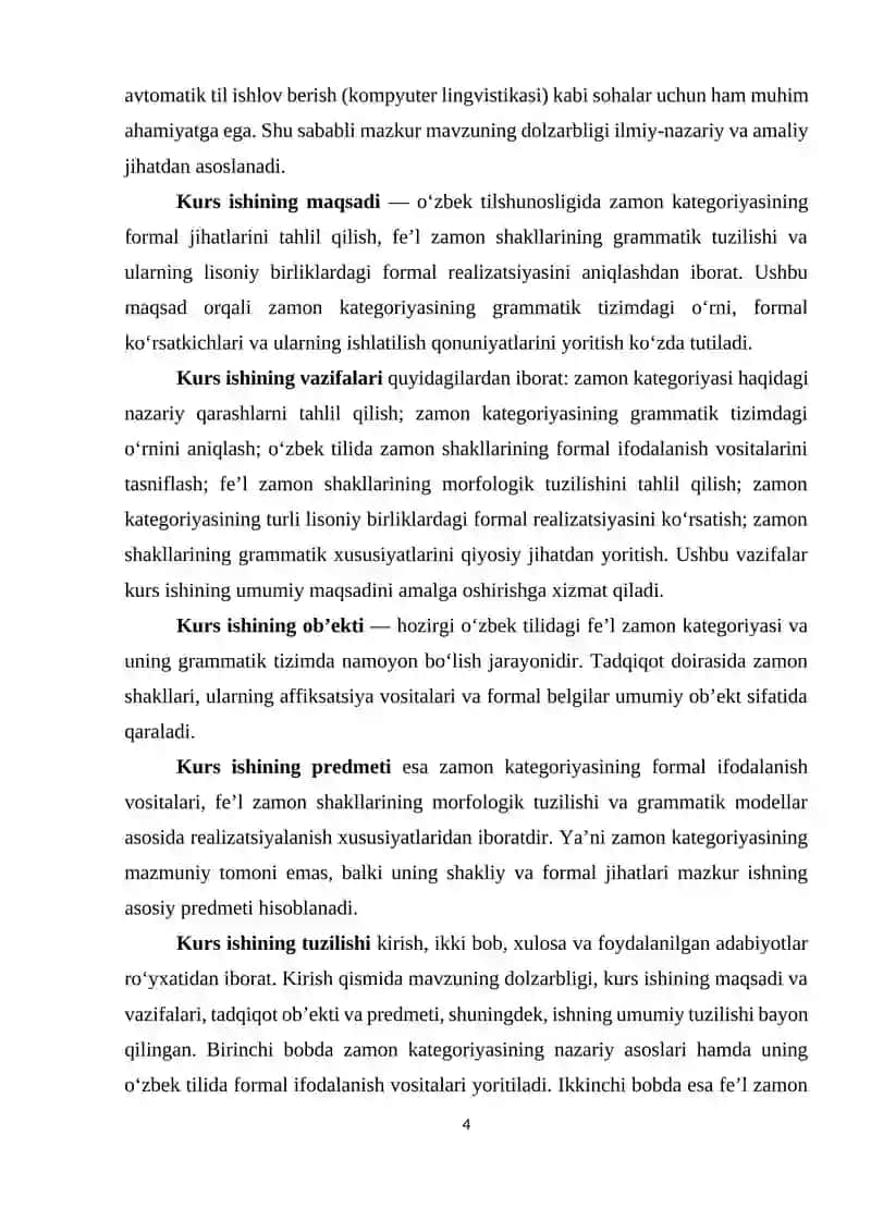 O‘zbek tilshunosligida zamon kategoriyasining formal tadqiqi 4
