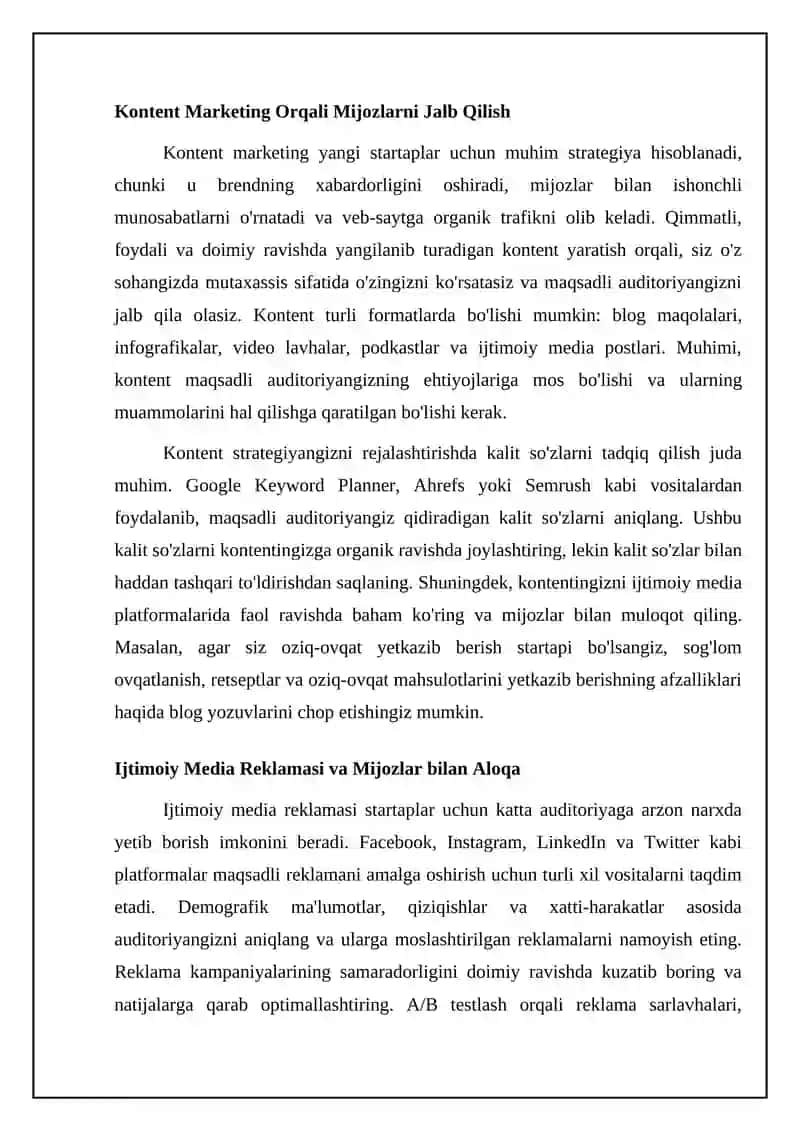 Yangi startaplar uchun raqamli marketing strategiyalari 4