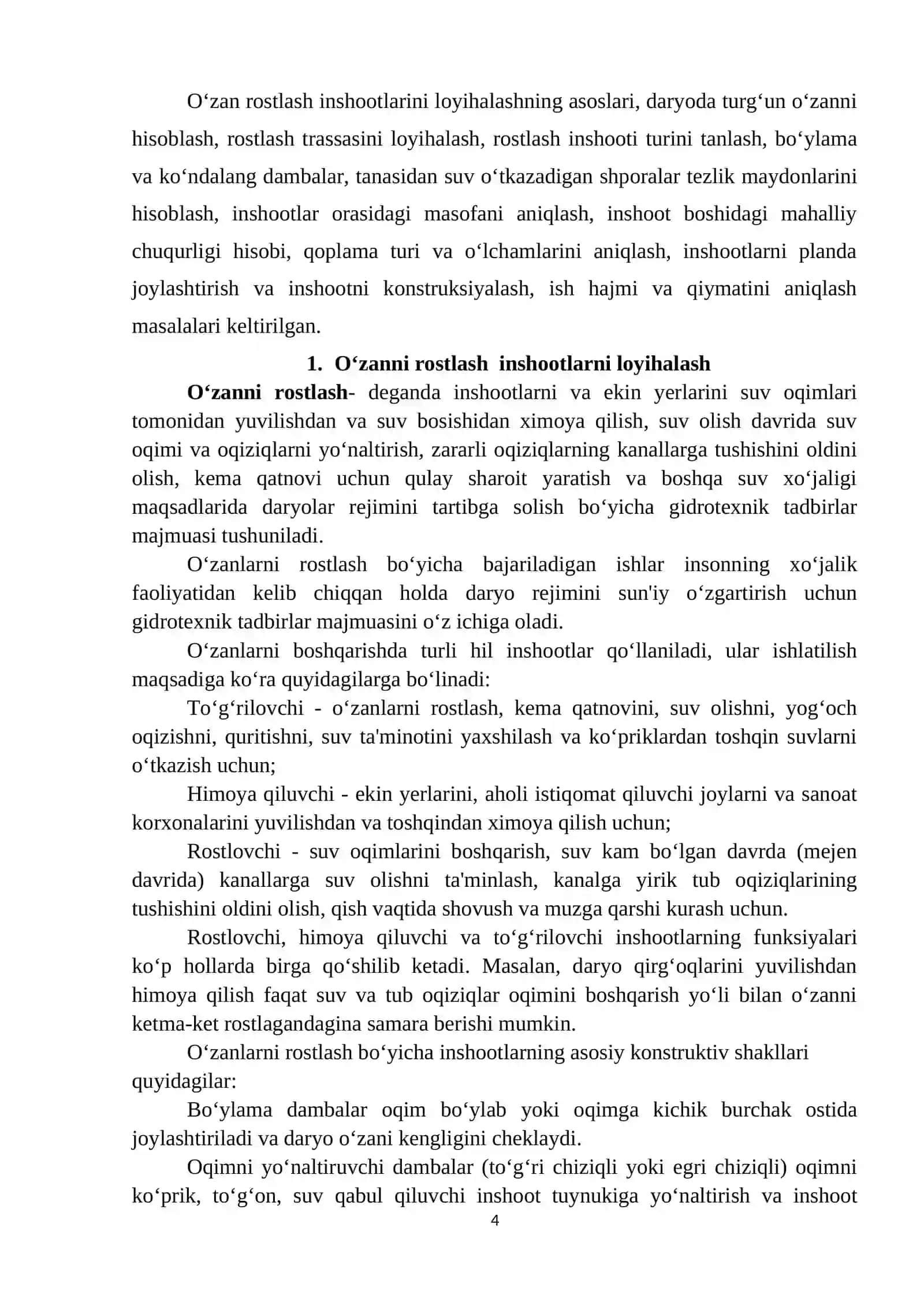 O‘zanni rostlash mavzusiga kur ishi 4