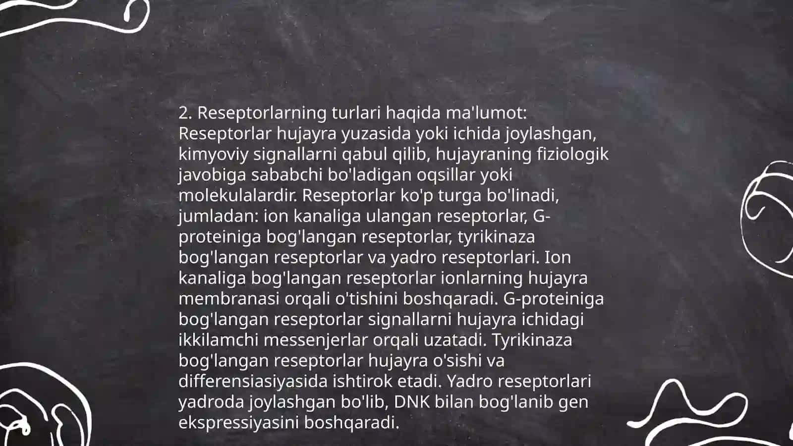 Sezgining reseptor va reflektor nazariyasi haqida sezgi analizatorlari 4