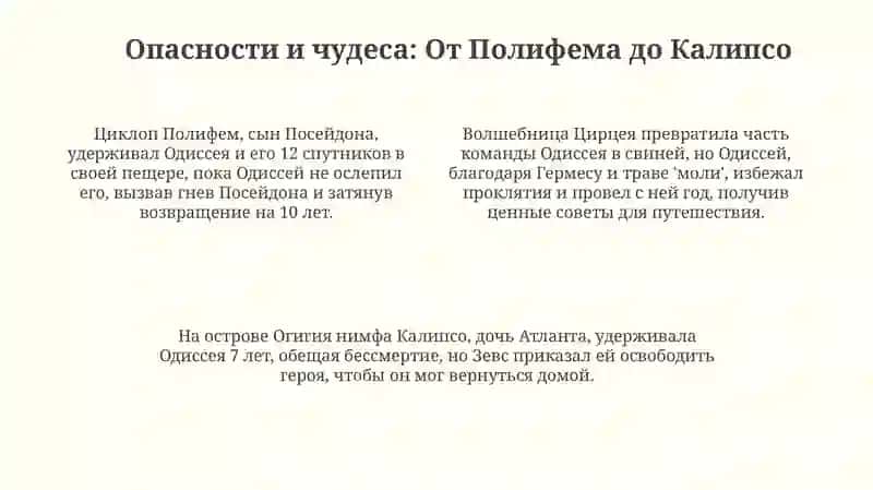 Описание злоключений и долгих странствий Одиссея 4