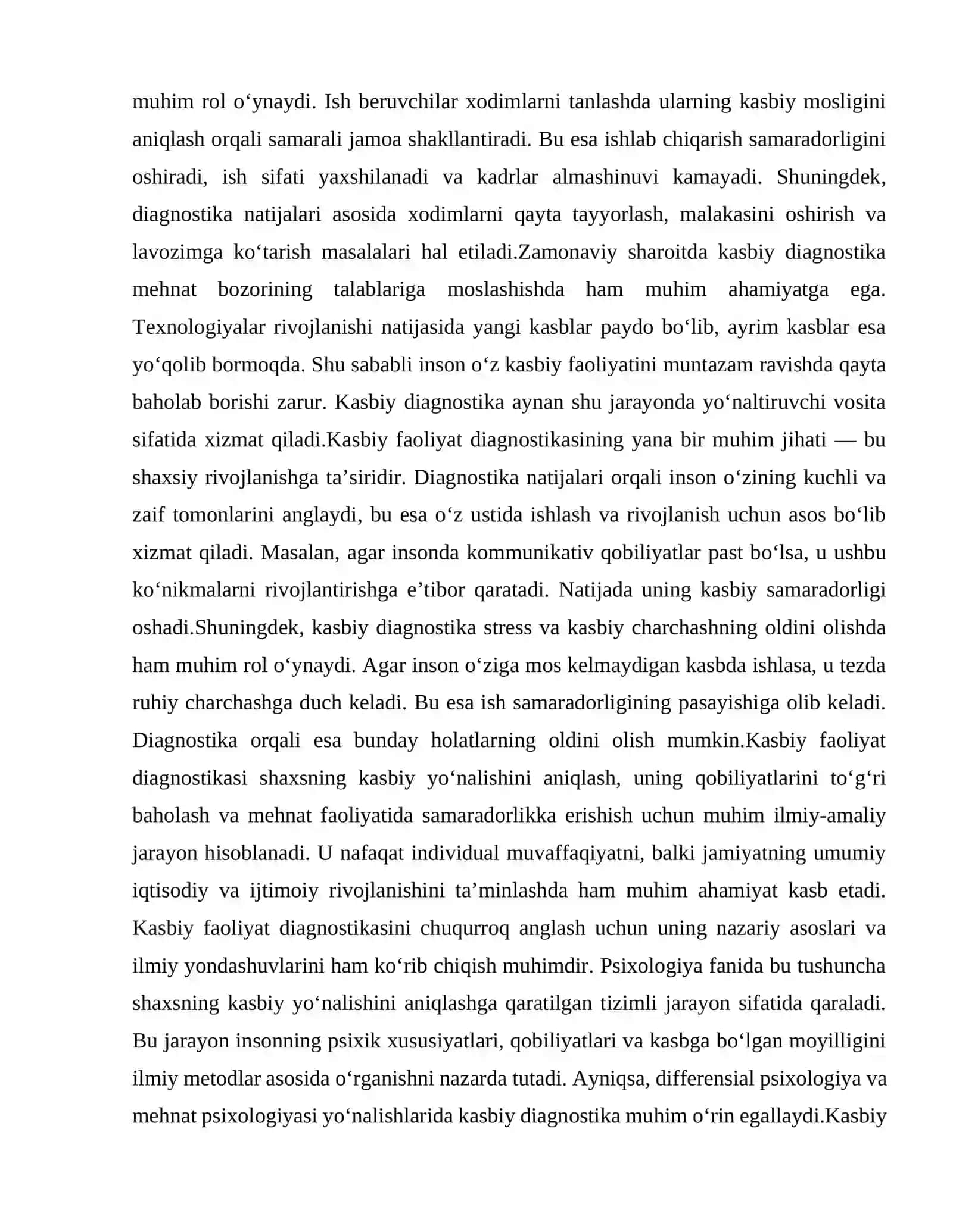 Kasbiy faoliyat diagnostikasi 4