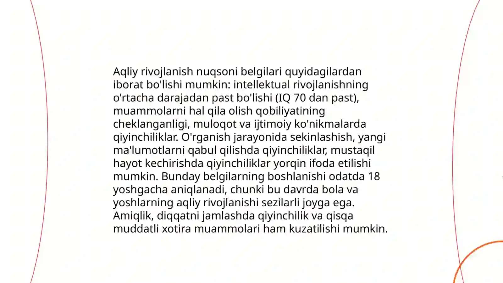 Aqliy rivojlanish nuqsoni bo'lgan bolalar. Daun sindromli bolalarni kelib chiqish sabablari 4
