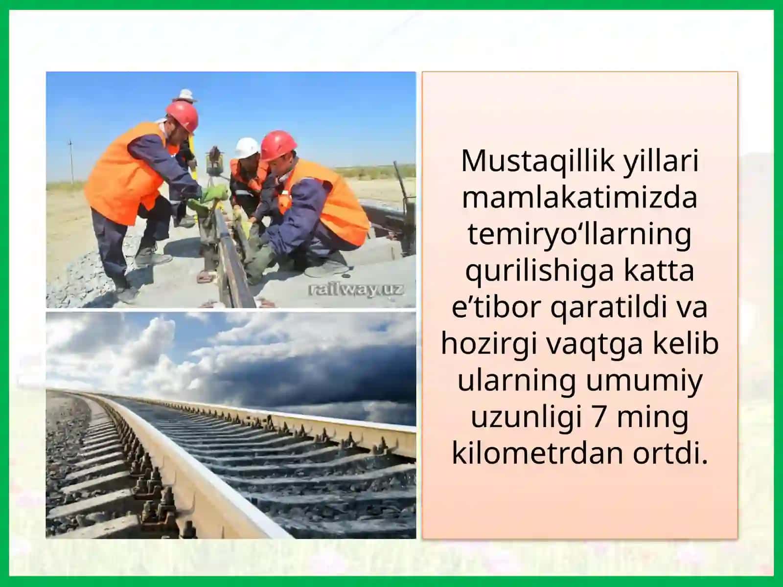 O‘ZBEKISTON TRANSPORTINING ZAMONAVIY RIVOJLANISH 4