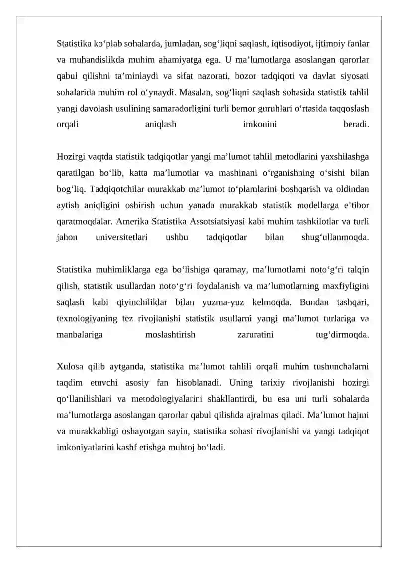 Statistika to'grisida umumiy tushuncha 4