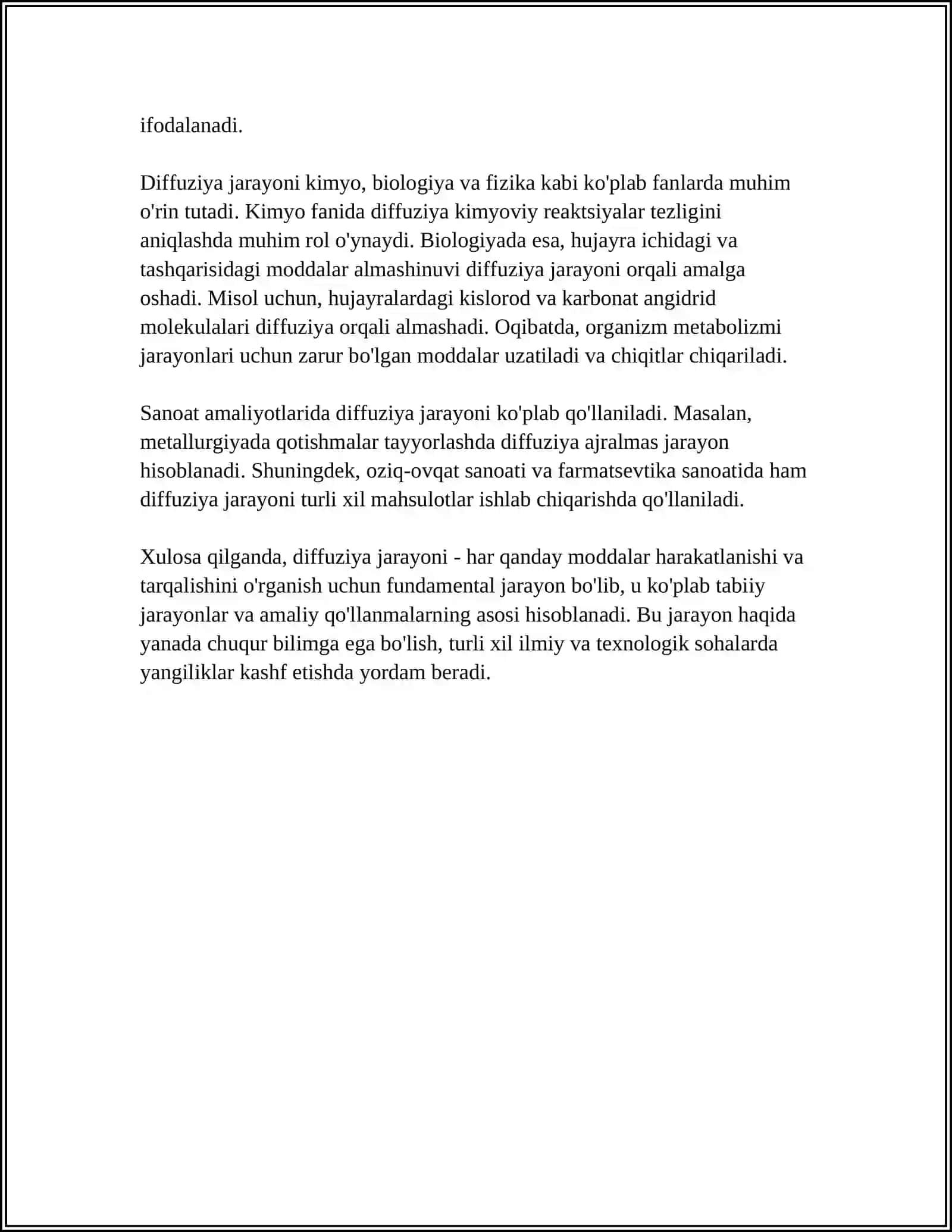 KOʻCHISH HODISALARI DIFFUZIYA ISSIQLIK OʻTKAZUVCHANLIK QOVUSHQOQLIK 4