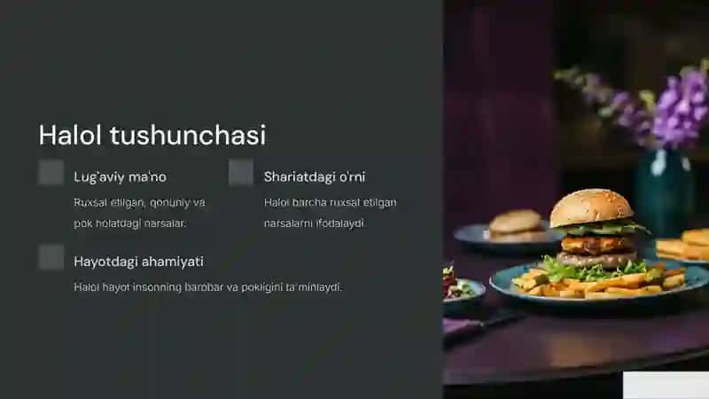 Shariat kategoriyalari: Halol, Harom va Makruh 4