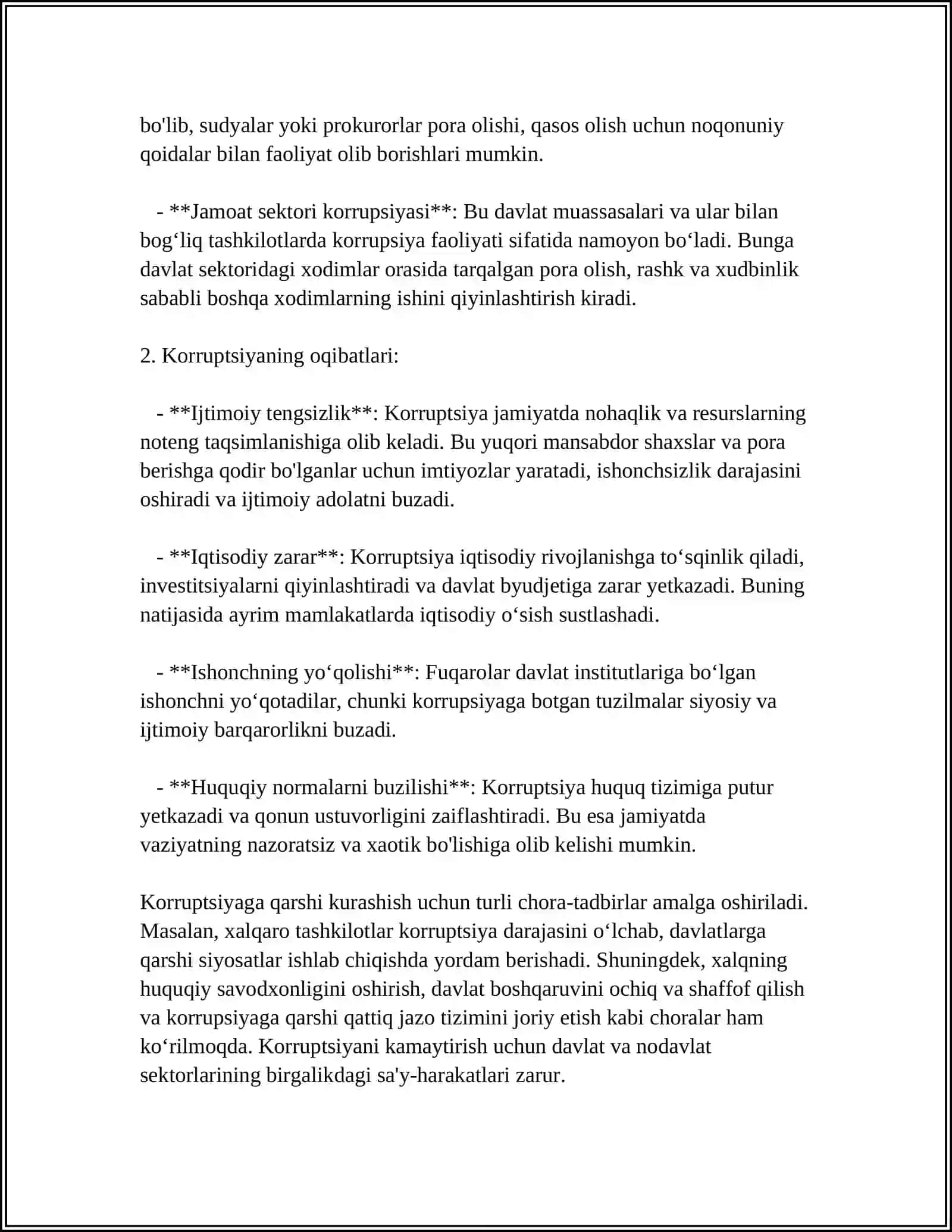 KORRUPSIYANING MOHIYATI VA UNING OQIBATLARI 4