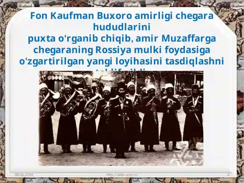 Buxoro amirligi va Rossiya imperiyasi o'rtasidagi munosabatlar 4