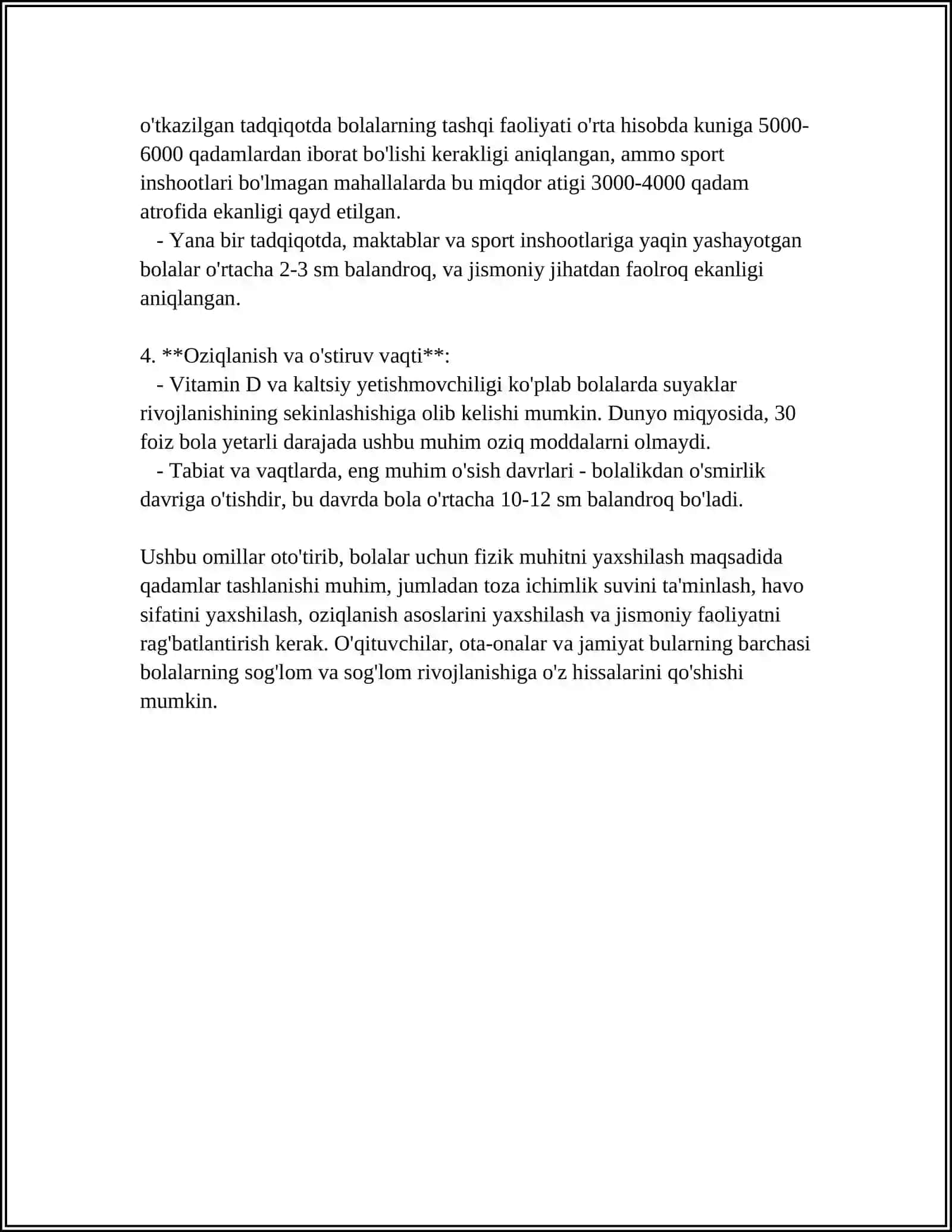 BOLALARNING QAD-QOMATINI SHAKLLANISHIGA SINF VA SINF JIHOZLARINING TA'SIRINI OʻRGANISH 4