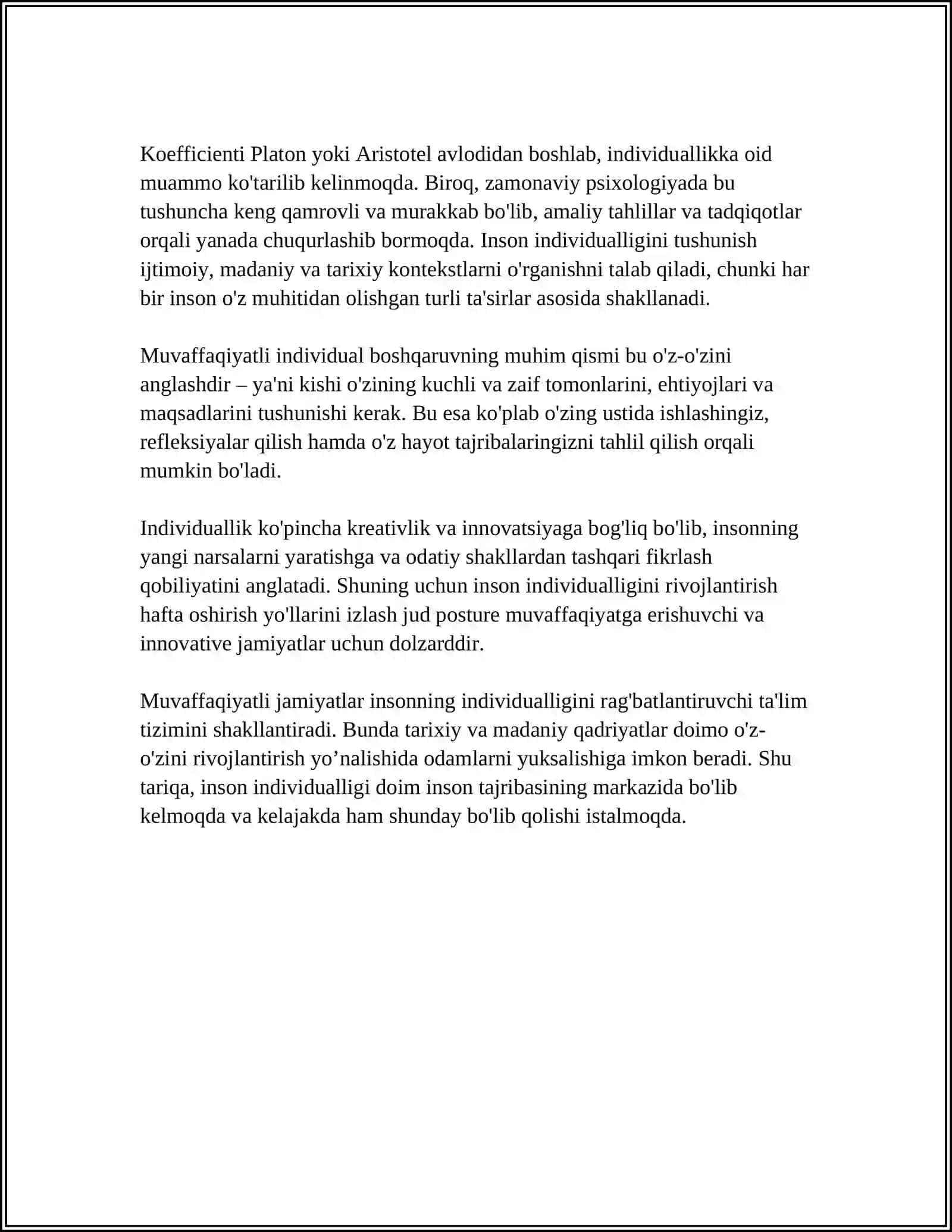 INSON INDIVIDUALLIGINING TURLI PSIXOLOGIK MAKTABLARDA O‘RGANILISHI 4