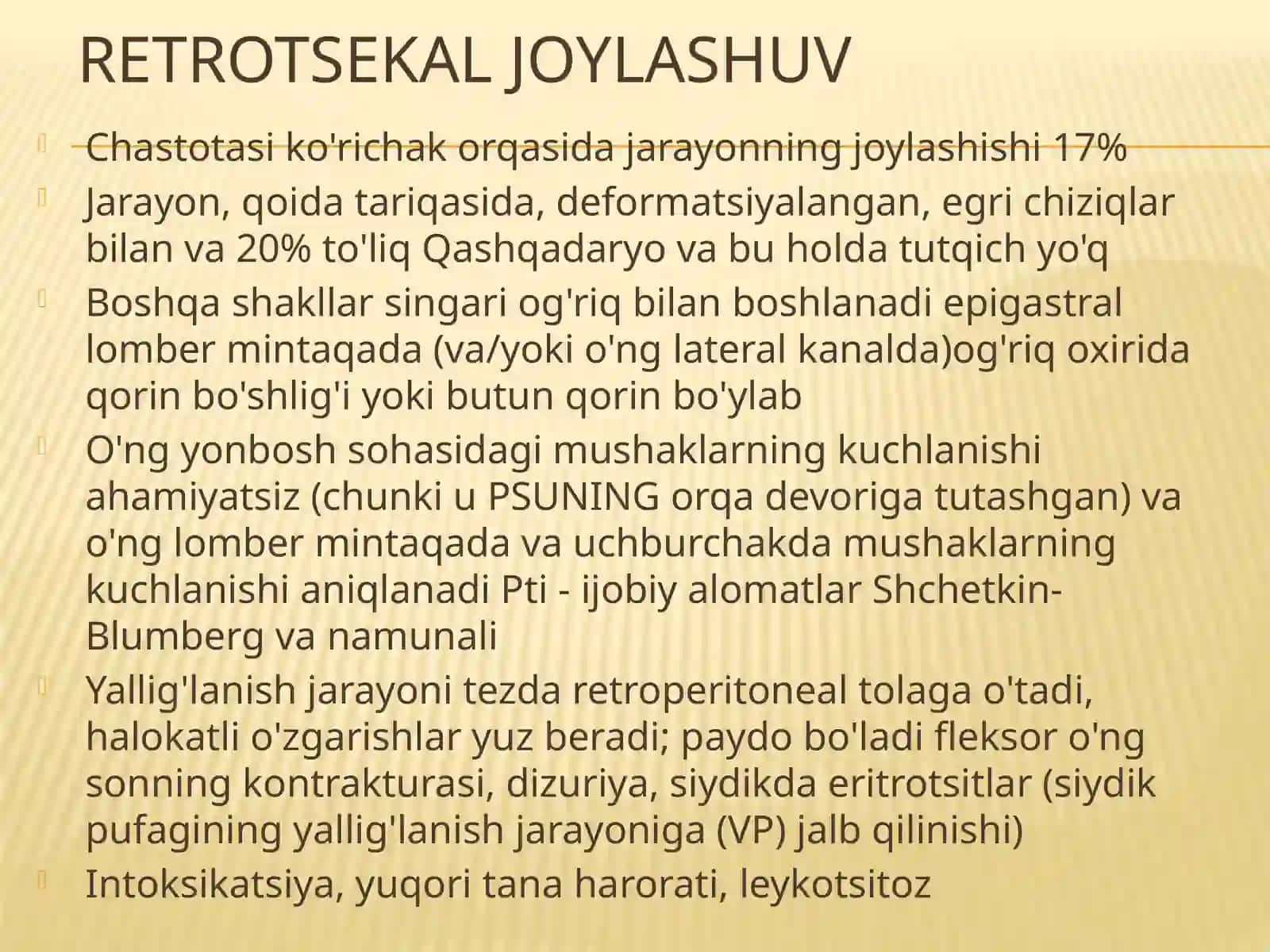 Oʻtkir appenditsit tippik kechishi 4