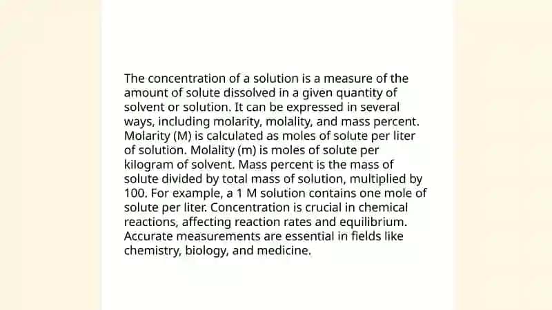 Properties of solutions 4