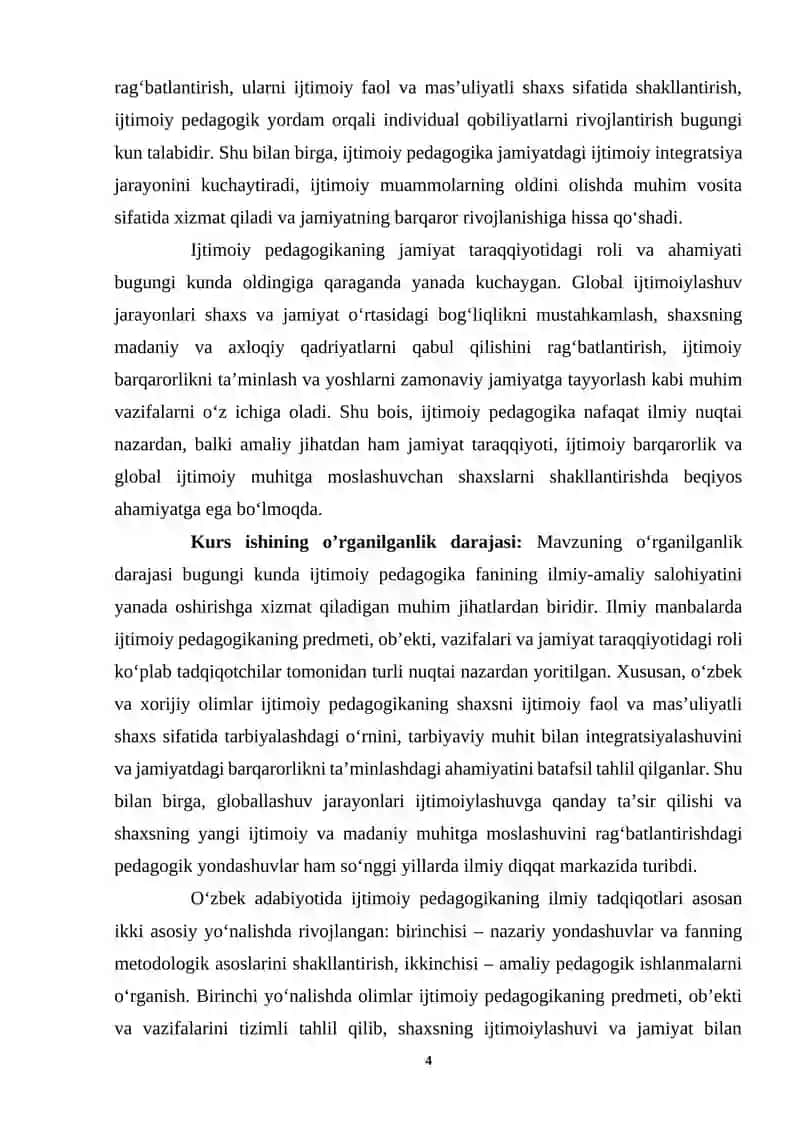 Ijtimoiy Pedagogika va jamiiyat taraqqiyoti 4
