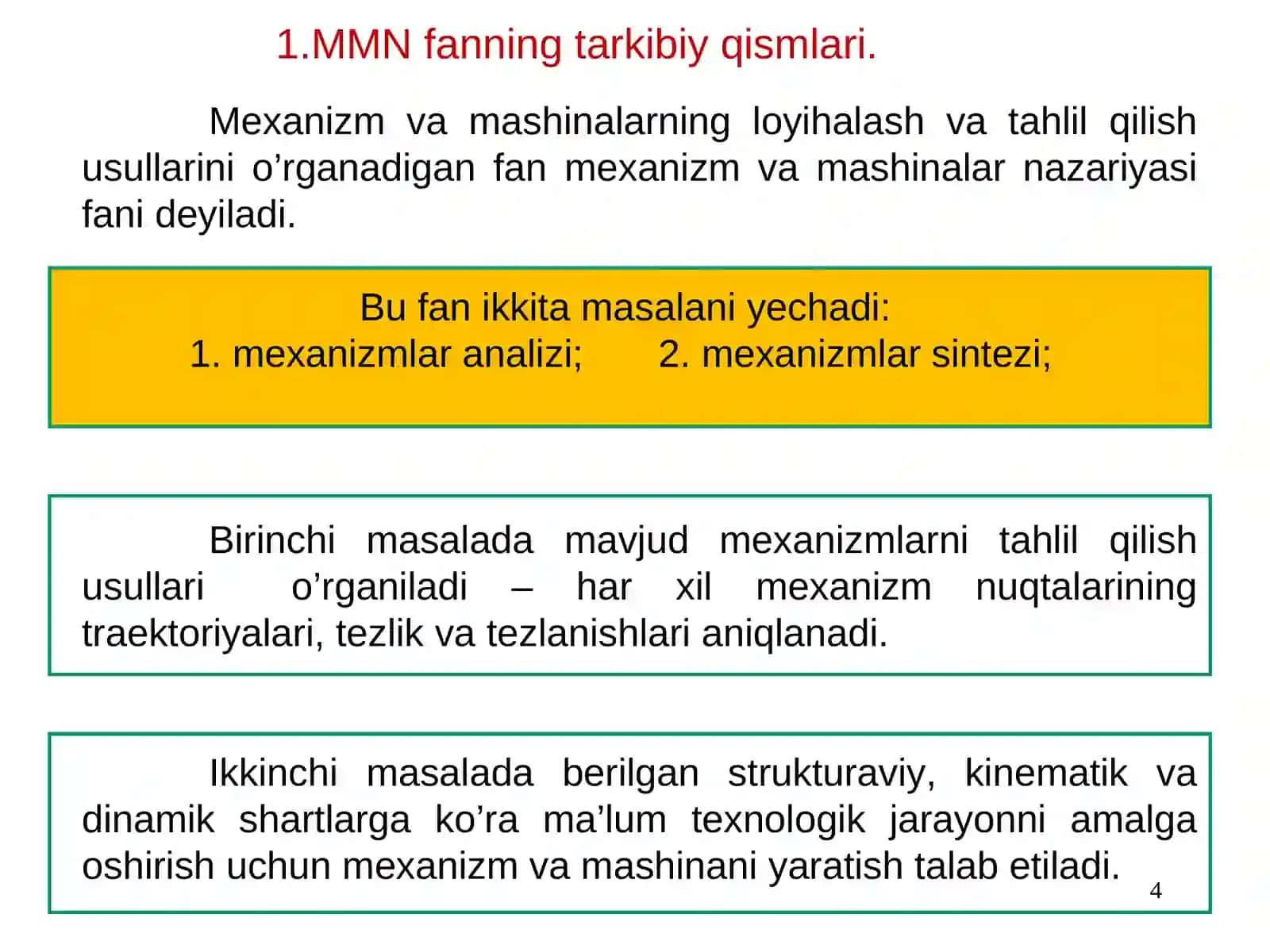 Barlibayev Sherzod Naqibbekovich - Mashina Mexanizmlar Nazariyasi 4