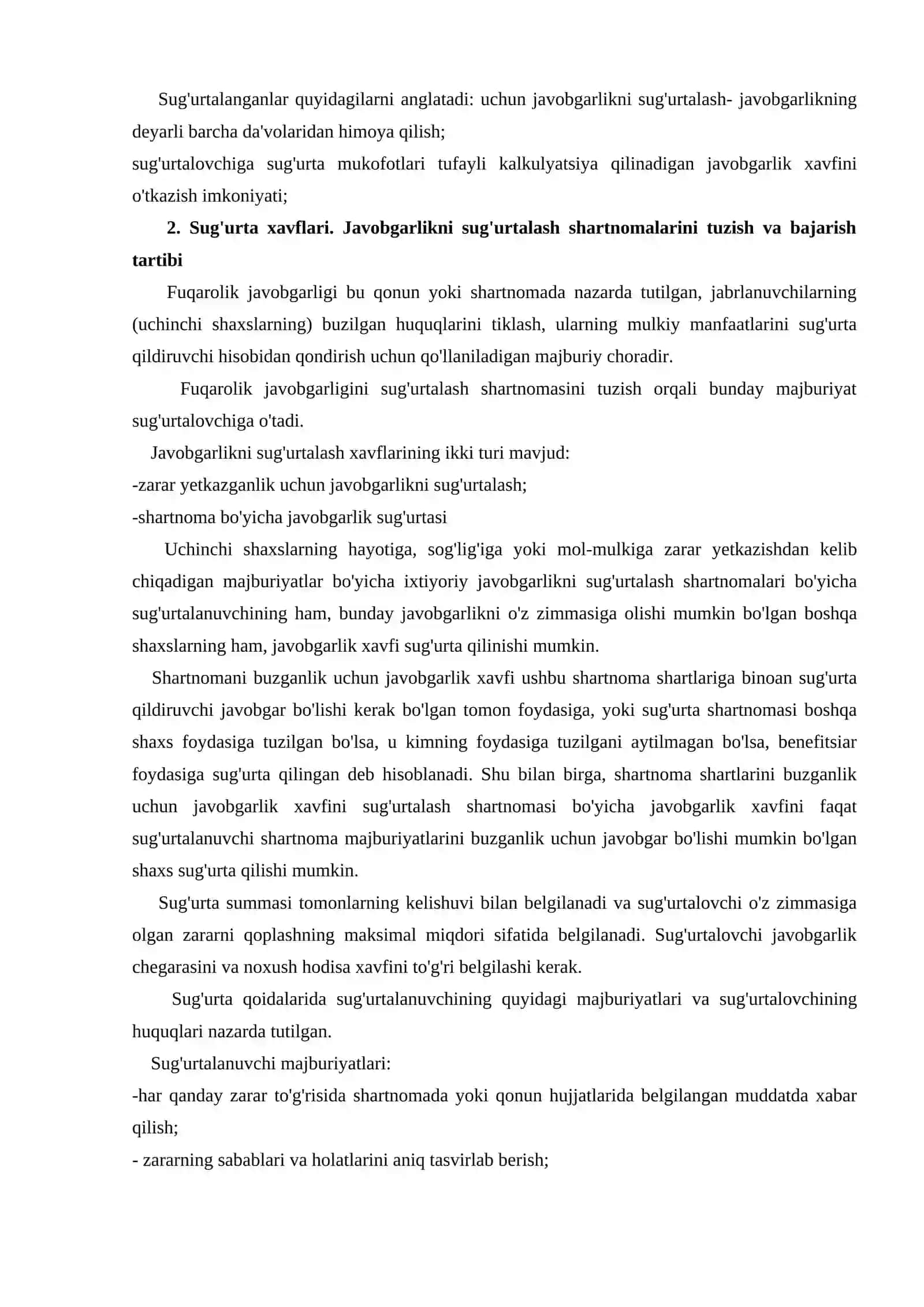 Umumiy fuqarolik javobgarligini sug`urtalash 4