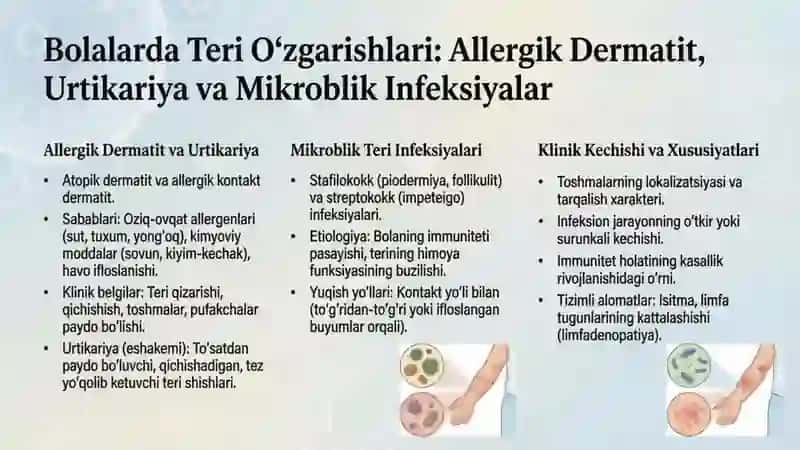 Teri kasalliklarida bemor bolalarni nazorat qilish va parvarishlash 4