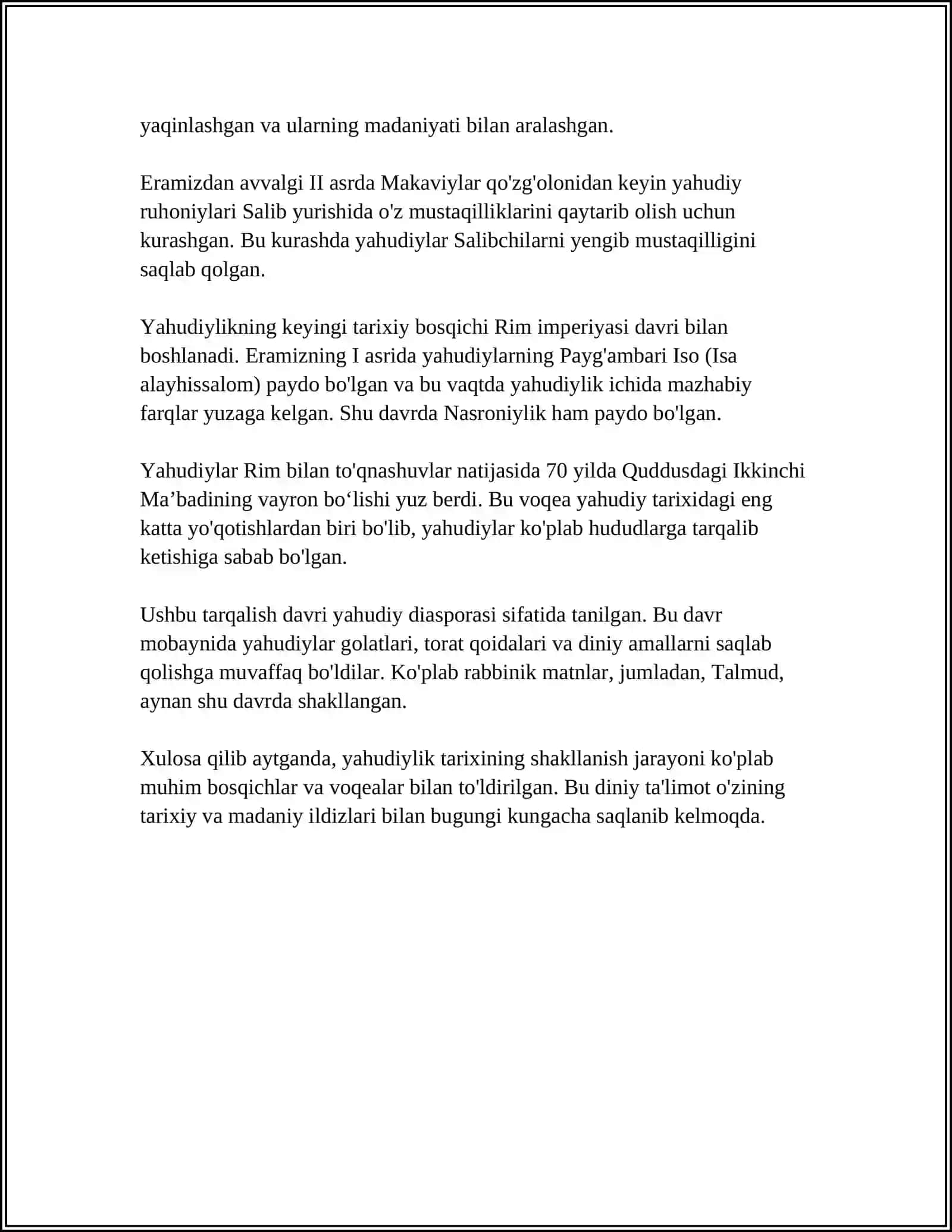 YAHUDIYLIK TA’LIMOTI, AN’ANA VA MAROSIMLARI 4