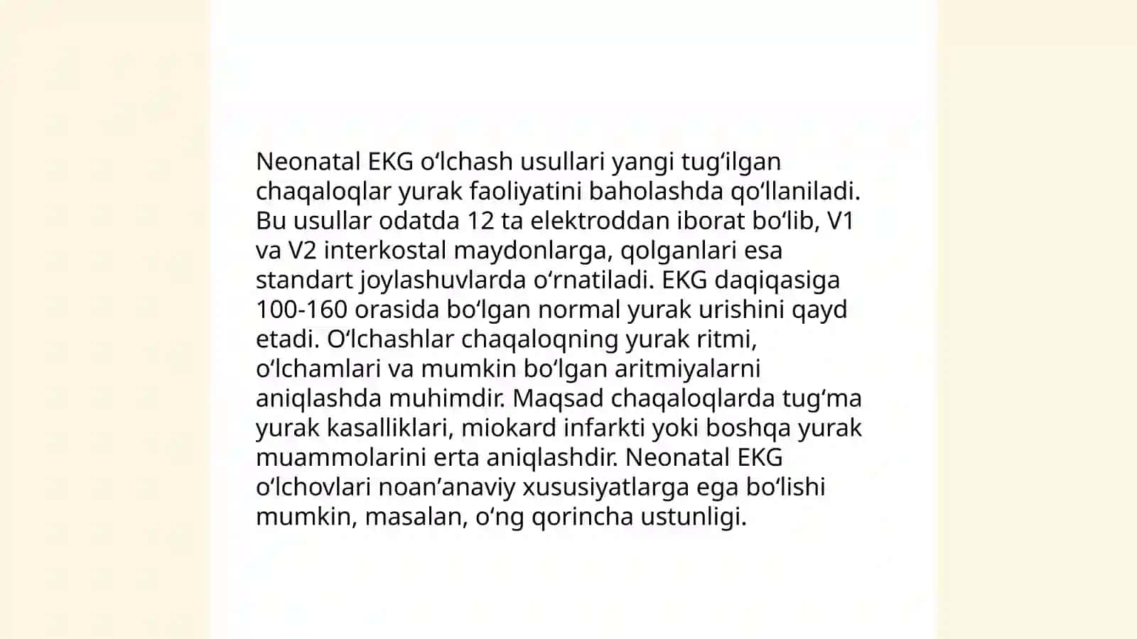 Yangi tugʻilgan chaqaloqlarda EKG ni òziga xos xususiyatlari 4