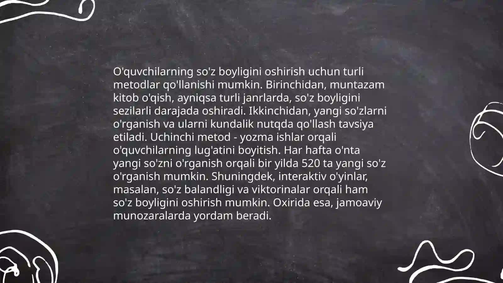 Til o'qitish usullari va o'quvchilarning nutq rivojlantirish strategiyalari 4
