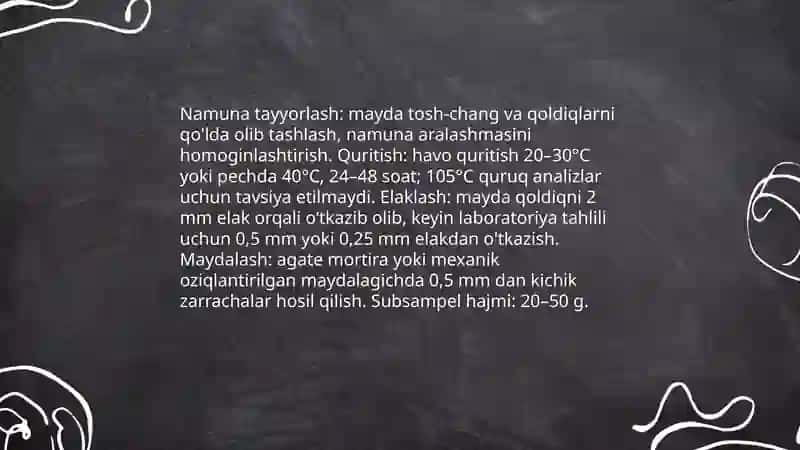Tuproqning kimyoviy tarkibi va tuproqdagi mikroelementlar miqdorlarini aniqlash usullari 4