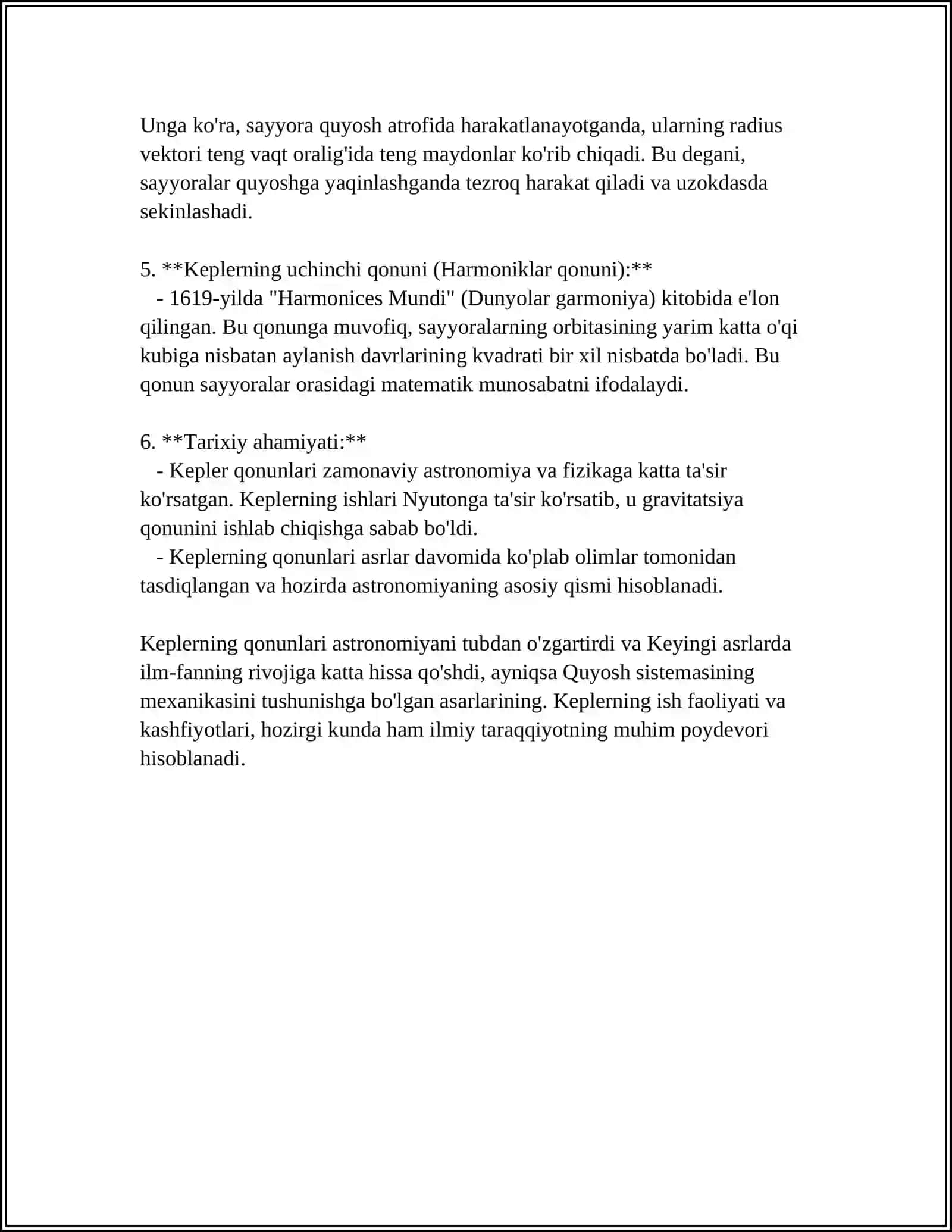 KEPLER QONUNLARI 4