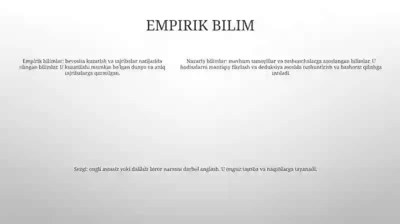 Hissiy,Empirik,Nazariy,Mantiqiy,Intutuv Bilish Darajalarining OʻZaro Aloqasi Va Farqi 4