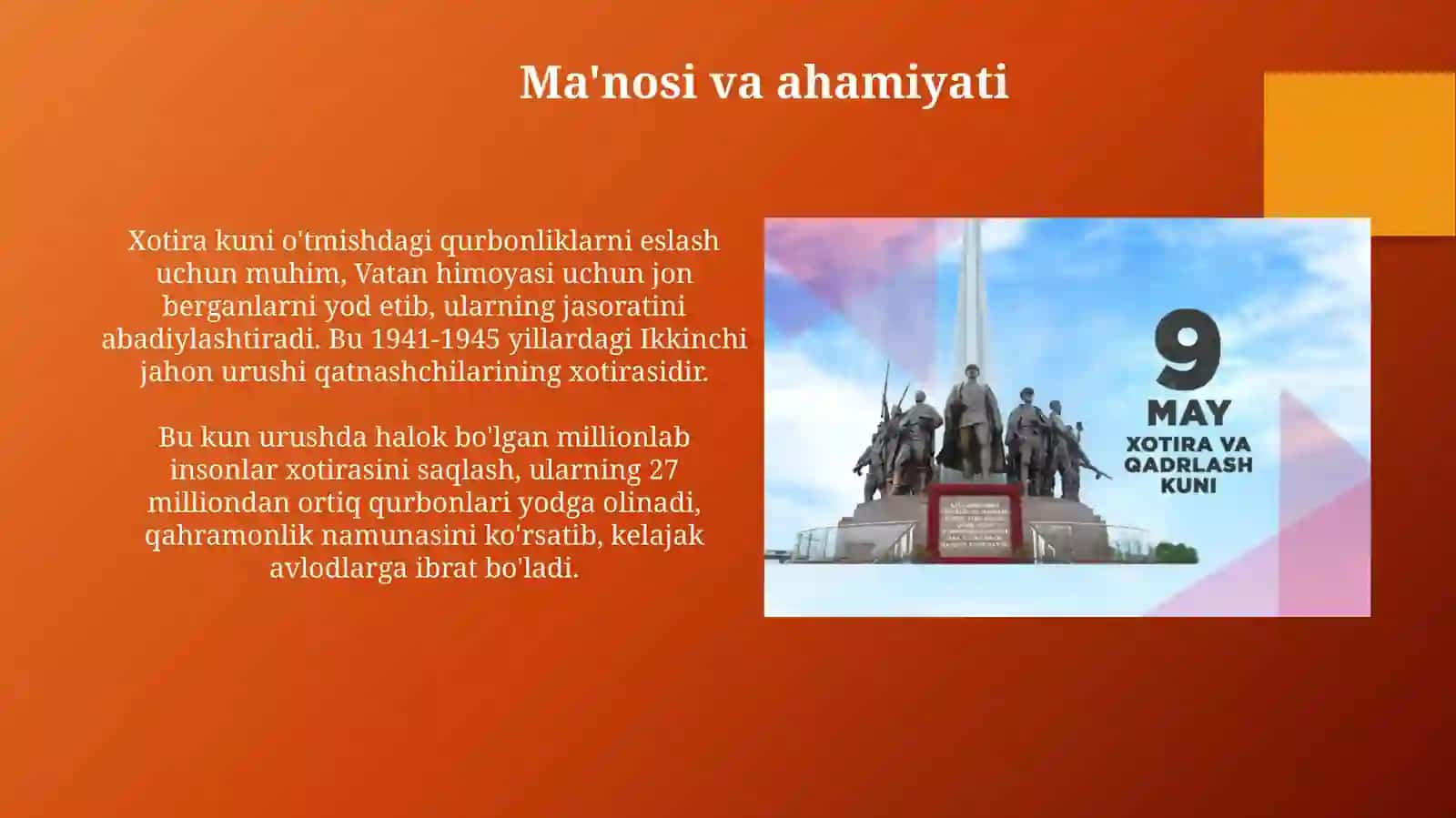 Xotira va qadrlash kuni 4