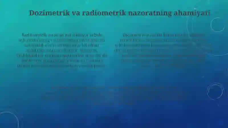 Dozimetrik va radiometrik nazorat 4